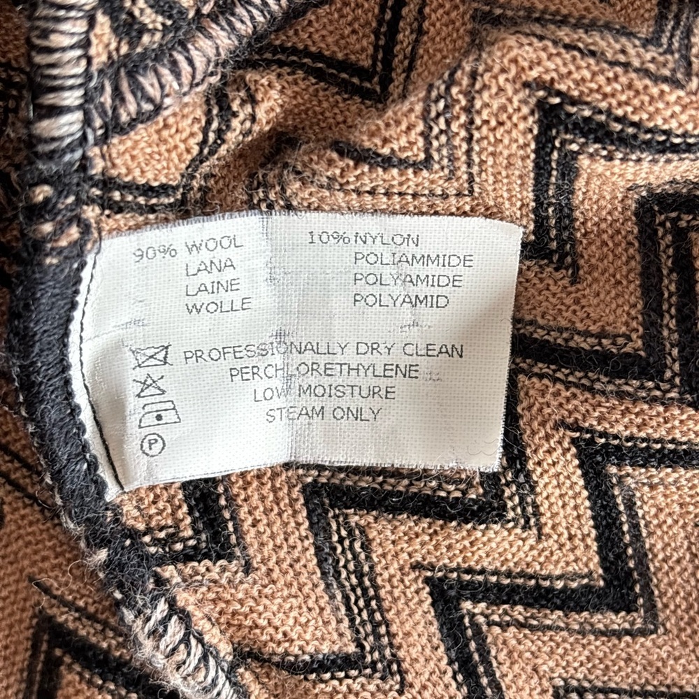 Missoni Wool Knit Dress • Designer Zigzag Pattern • Italian Luxury - Picture 8 of 8
